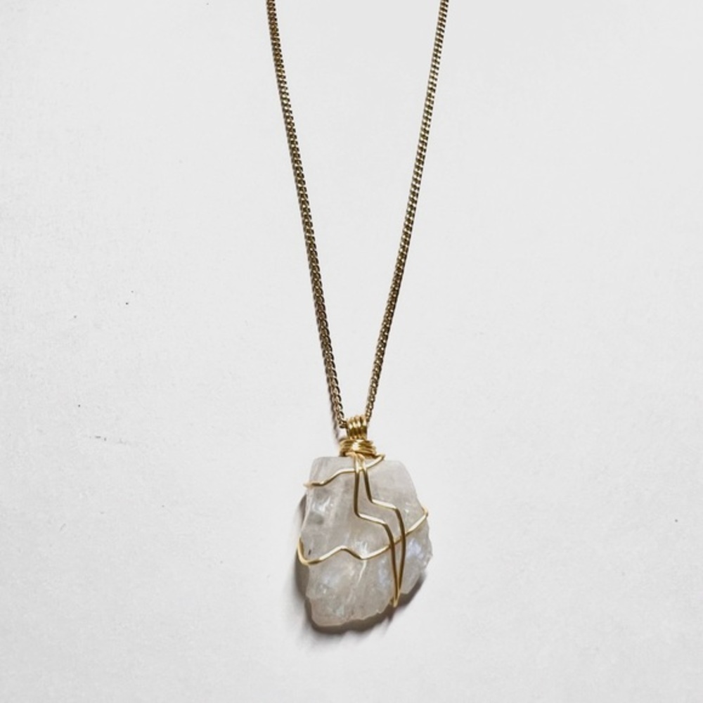 Handwrapped moonstone necklace